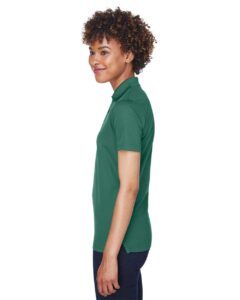 UltraClub 8210L Women’s Cool & Dry Mesh Piqué Polo – Forest Green (on model side)