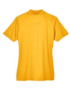 UltraClub 8210L Women’s Cool & Dry Mesh Piqué Polo – Gold (back)