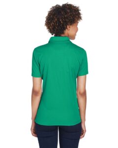 UltraClub 8210L Women’s Cool & Dry Mesh Piqué Polo – Kelly (on model back)