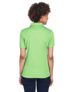 UltraClub 8210L Women’s Cool & Dry Mesh Piqué Polo – Light Green (on model back)