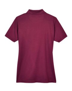UltraClub 8210L Women’s Cool & Dry Mesh Piqué Polo – Maroon (back)