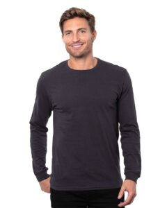 Threadfast Apparel T3000 Unisex Epic Long Sleeve T-Shirt – Charcoal (on model)