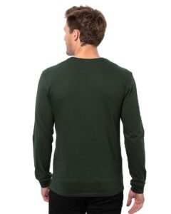 Threadfast Apparel T3000 Unisex Epic Long Sleeve T-Shirt – Forest Green (on model back)
