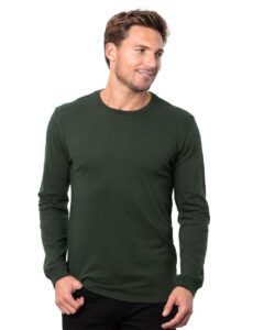 Threadfast Apparel T3000 Unisex Epic Long Sleeve T-Shirt – Forest Green (on model)
