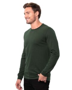 Threadfast Apparel T3000 Unisex Epic Long Sleeve T-Shirt – Forest Green (on model side)