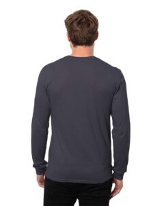 Threadfast Apparel T3000 Unisex Epic Long Sleeve T-Shirt – Graphite (on model back)