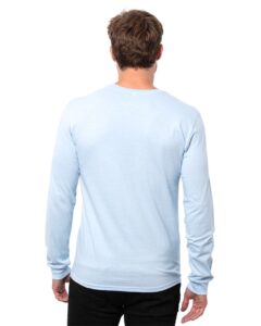 Threadfast Apparel T3000 Unisex Epic Long Sleeve T-Shirt – Light Blue (on model back)