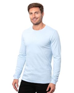 Threadfast Apparel T3000 Unisex Epic Long Sleeve T-Shirt – Light Blue (on model)