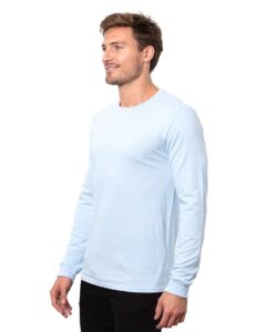 Threadfast Apparel T3000 Unisex Epic Long Sleeve T-Shirt – Light Blue (on model side)
