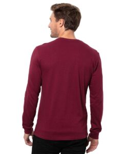 Threadfast Apparel T3000 Unisex Epic Long Sleeve T-Shirt – Maroon (on model back)