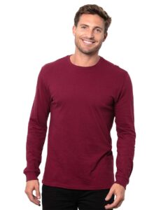 Threadfast Apparel T3000 Unisex Epic Long Sleeve T-Shirt – Maroon (on model)