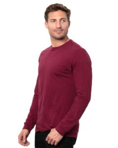 Threadfast Apparel T3000 Unisex Epic Long Sleeve T-Shirt – Maroon (on model side)