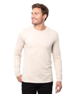 Threadfast Apparel T3000 Unisex Epic Long Sleeve T-Shirt – Natural (on model)