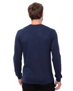 Threadfast Apparel T3000 Unisex Epic Long Sleeve T-Shirt – Navy (on model back)
