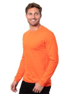 Threadfast Apparel T3000 Unisex Epic Long Sleeve T-Shirt – Orange (on model side)