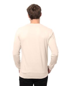 Threadfast Apparel T3000 Unisex Epic Long Sleeve T-Shirt – Sand (on model back)