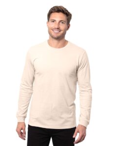 Threadfast Apparel T3000 Unisex Epic Long Sleeve T-Shirt – Sand (on model)