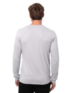 Threadfast Apparel T3000 Unisex Epic Long Sleeve T-Shirt – Silver (on model back)