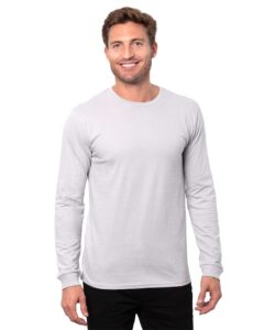 Threadfast Apparel T3000 Unisex Epic Long Sleeve T-Shirt – Silver (on model)