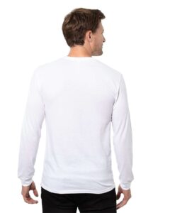 Threadfast Apparel T3000 Unisex Epic Long Sleeve T-Shirt – White (on model back)