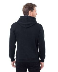 Threadfast Apparel T2000 Unisex Epic Fleece Pullover Hooded Sweatshirt – Black (on model back)