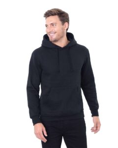 Threadfast Apparel T2000 Unisex Epic Fleece Pullover Hooded Sweatshirt – Black (on model)