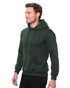 Threadfast Apparel T2000 Unisex Epic Fleece Pullover Hooded Sweatshirt – Forest Green (on model side)