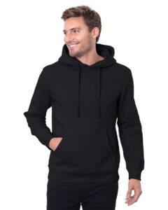 Threadfast Apparel T2000 Unisex Epic Fleece Pullover Hooded Sweatshirt – Heather Black (on model)