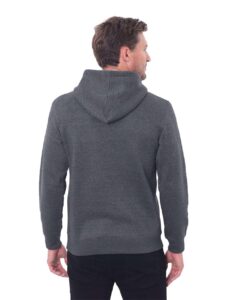 Threadfast Apparel T2000 Unisex Epic Fleece Pullover Hooded Sweatshirt – Heather Dark Grey (on model back)