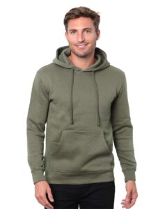 Threadfast Apparel T2000 Unisex Epic Fleece Pullover Hooded Sweatshirt – Military Green (on model)