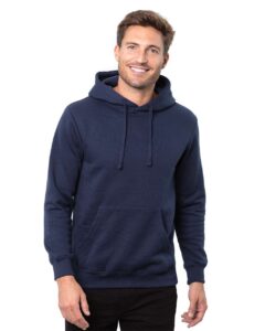 Threadfast Apparel T2000 Unisex Epic Fleece Pullover Hooded Sweatshirt – Navy (on model)