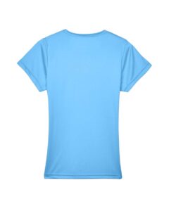 UltraClub 8420L Women’s Cool & Dry Sport Performance Interlock T-shirt – Columbia Blue (back)