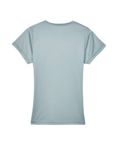 UltraClub 8420L Women’s Cool & Dry Sport Performance Interlock T-shirt – Grey (back)