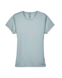 UltraClub 8420L Women’s Cool & Dry Sport Performance Interlock T-shirt – Grey