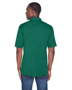 UltraClub 8425 Men’s Cool & Dry Sport Performance Interlock Polo – Forest Green (on model back)