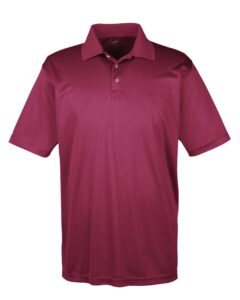 UltraClub 8425 Men’s Cool & Dry Sport Performance Interlock Polo – Maroon