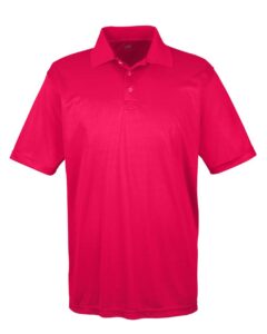UltraClub 8425 Men’s Cool & Dry Sport Performance Interlock Polo – Red