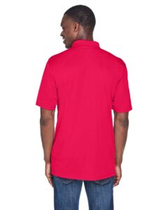 UltraClub 8425 Men’s Cool & Dry Sport Performance Interlock Polo – Red (on model back)