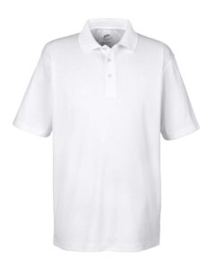 UltraClub 8405 Men’s Cool & Dry Sport Polo – White