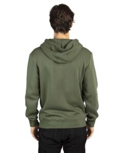 Threadfast Apparel 320Z Unisex Fleece Full-Zip Hooded Sweatshirt – Army (on model back)