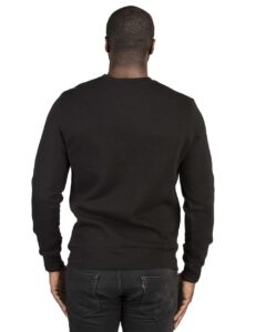 Threadfast Apparel 320C Unisex Ultimate Crewneck Sweatshirt – Black (on model back)