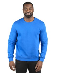 Threadfast Apparel 320C Unisex Ultimate Crewneck Sweatshirt – Royal (on model)