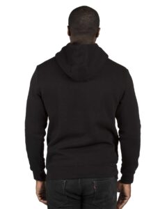 Threadfast Apparel 320H Unisex Ultimate Fleece Pullover Hooded Sweatshirt – Black (on model back)