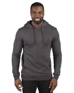 Threadfast Apparel 320H Unisex Ultimate Fleece Pullover Hooded Sweatshirt – Charcoal Heather (on model)