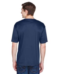 UltraClub 8620 Men’s Cool & Dry Basic Performance T-Shirt – Navy (on model back)