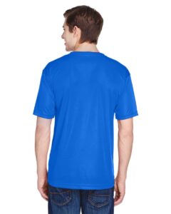 UltraClub 8620 Men’s Cool & Dry Basic Performance T-Shirt – Royal (on model back)
