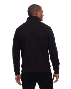 Threadfast Apparel 320Q Unisex Ultimate Fleece Quarter-Zip Sweatshirt – Black (on model back)