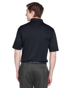 UltraClub 8610 Men’s Cool & Dry 8-Star Elite Performance Interlock Polo – Black (on model back)