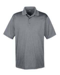 UltraClub 8610 Men’s Cool & Dry 8-Star Elite Performance Interlock Polo – Charcoal