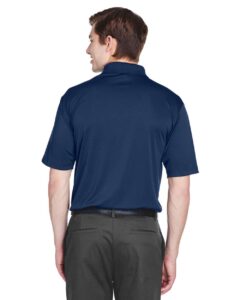 UltraClub 8610 Men’s Cool & Dry 8-Star Elite Performance Interlock Polo – Navy (on model back)